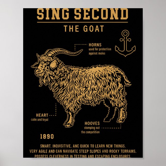 Sing Second The Goat (on Back)  Poster (Front)