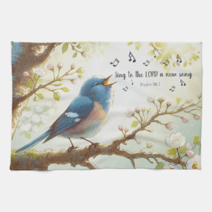 Sing To The LORD A New Song Psalm 96:1 Tea Towel