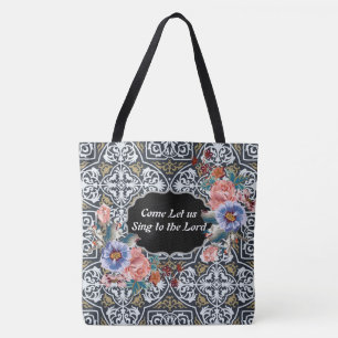 Sing to the Lord  Psalm 95:1 Designer Aztec Tote Bag