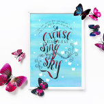 Sing To The Sky music quote  Poster<br><div class="desc">SO EXCUSE US WHILE WE SING TO THE SKY - A music lyric by 21 Pilots. A lovely poster wall art quote for any 21 Pilots fan.</div>