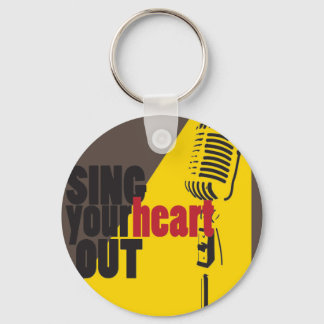 sing your heart out key ring