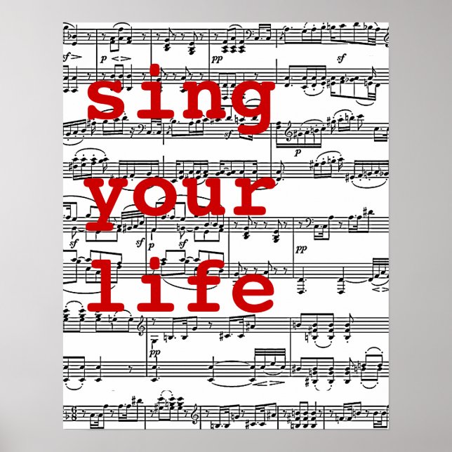 sing your life music poster (Front)