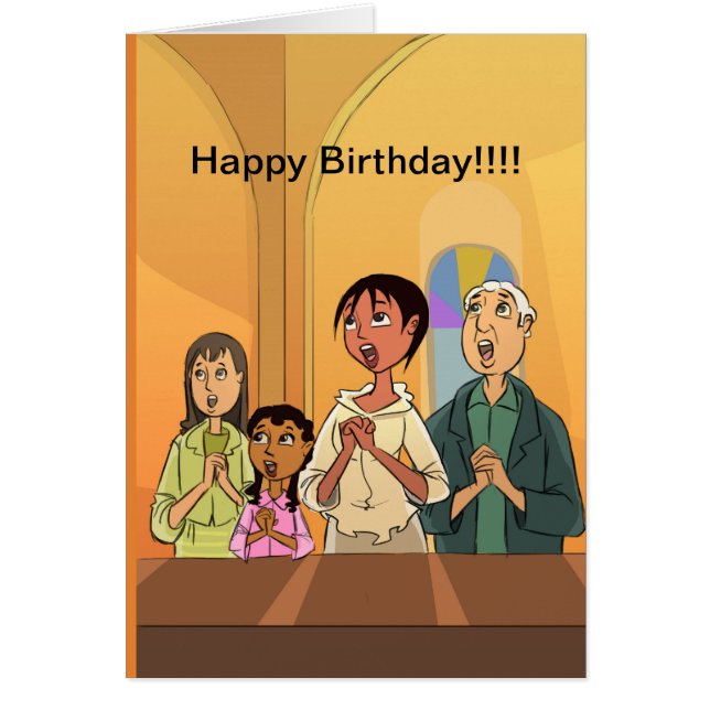 Singalong design Happy Birthday card (Front)