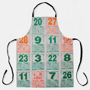 Singapore-21 JUL 2019:Vintage Chinese calendar pap Apron