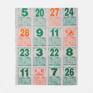 Singapore-21 JUL 2019:Vintage Chinese calendar pap Fleece Blanket