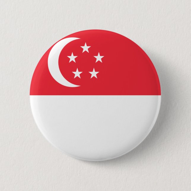 singapore 6 cm round badge (Front)