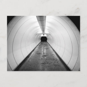 Singapore. An illuminated pedestrian tunnel in Postcard