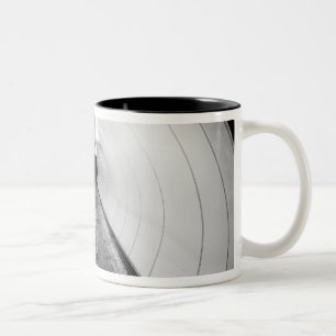 Singapore. An illuminated pedestrian tunnel in Two-Tone Coffee Mug