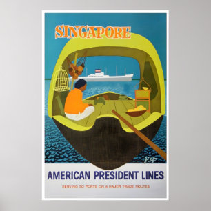 Singapore Art Print American President Lines