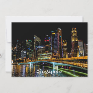 Singapore at Night Card