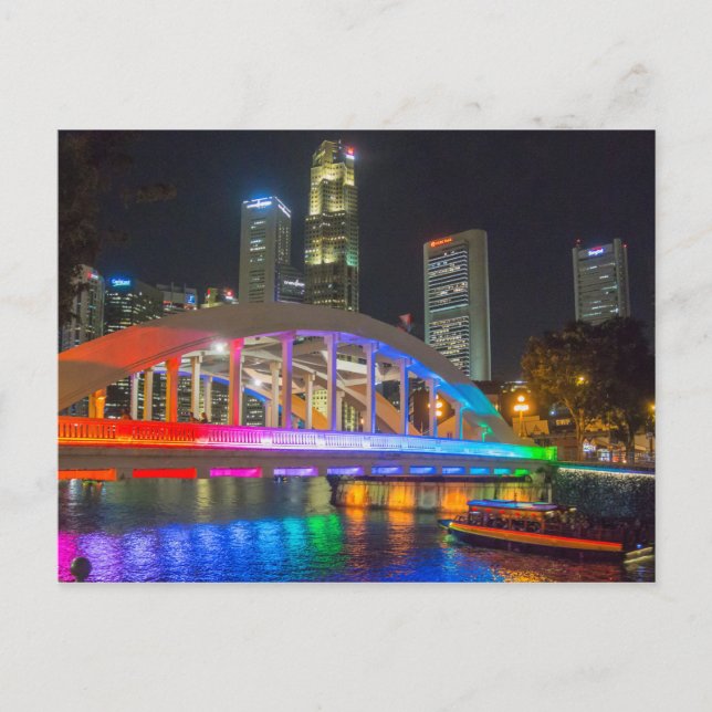 Singapore at Night Postcard (Front)