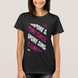 Singapore Camo Pattern Pink Camouflage T-Shirt