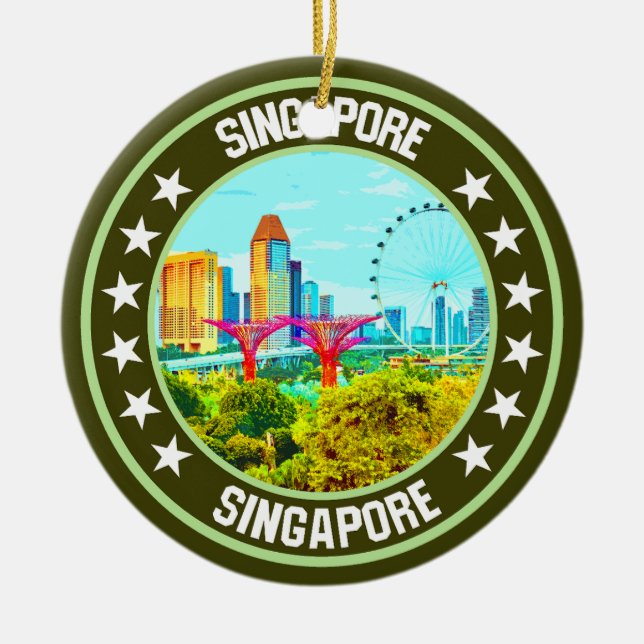 Singapore                                          ceramic tree decoration (Front)