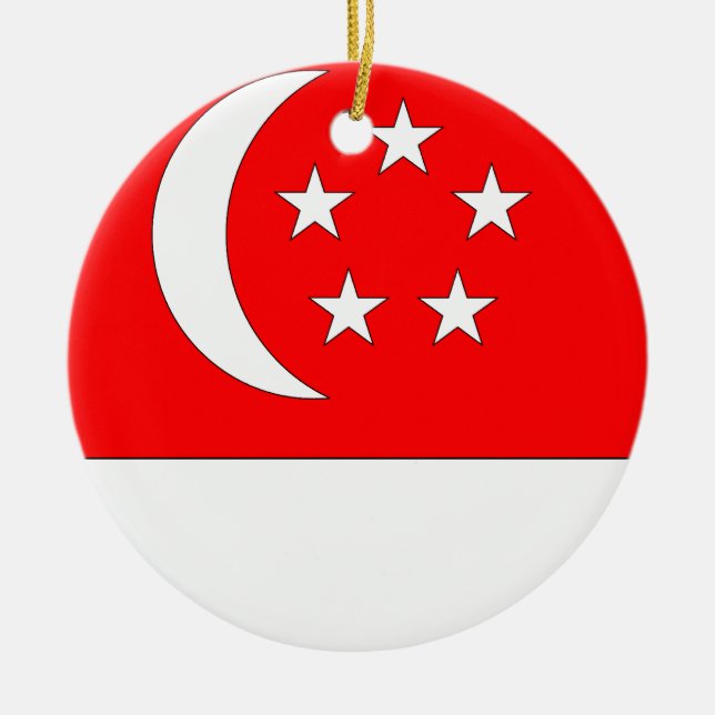 Singapore Ceramic Tree Decoration (Front)