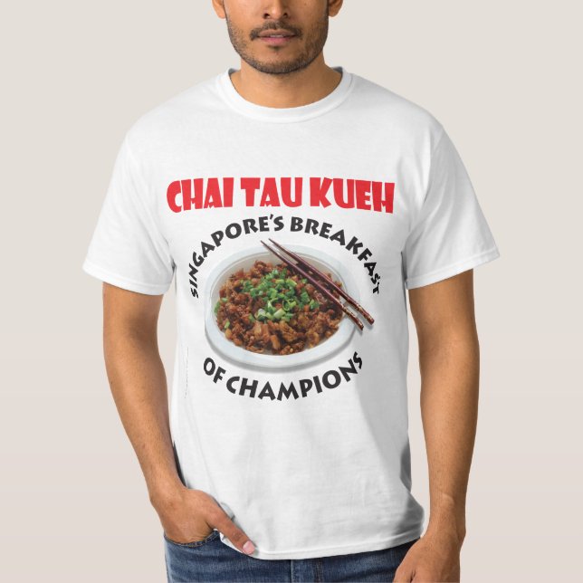 Singapore Chai Tau Kueh v2 - Light Fabric T-Shirt (Front)