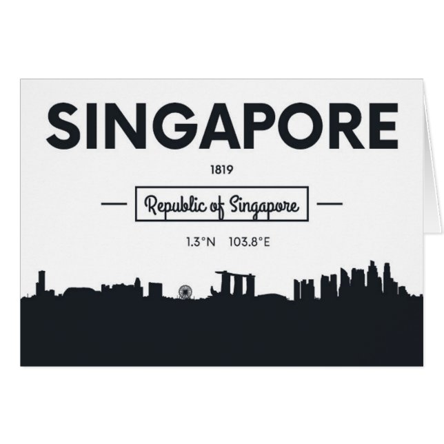 Singapore, China | City Coordinates (Front Horizontal)