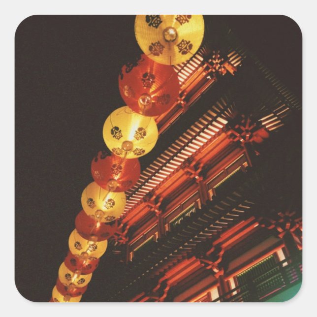 Singapore Chinatown  Square Sticker (Front)