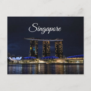 Singapore City Marina Bay Sands Travel Postcard