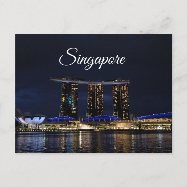 Singapore City Marina Bay Sands Travel Postcard (Front)
