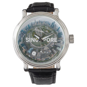 Singapore city retro Skyline Watch