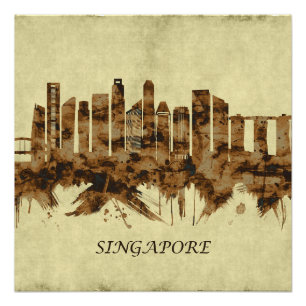 Singapore Cityscape Poster