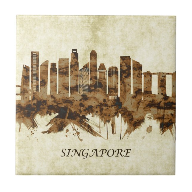 Singapore Cityscape Tile (Front)