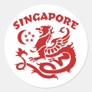 Singapore Classic Round Sticker