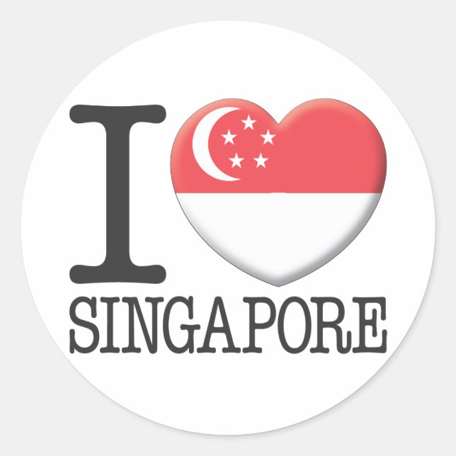 Singapore Classic Round Sticker (Front)