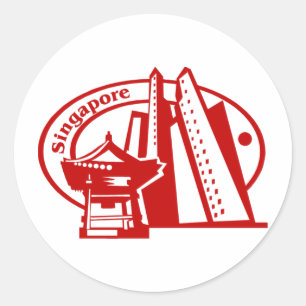 Singapore Classic Round Sticker