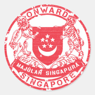 Singapore Coat of Arms Classic Round Sticker