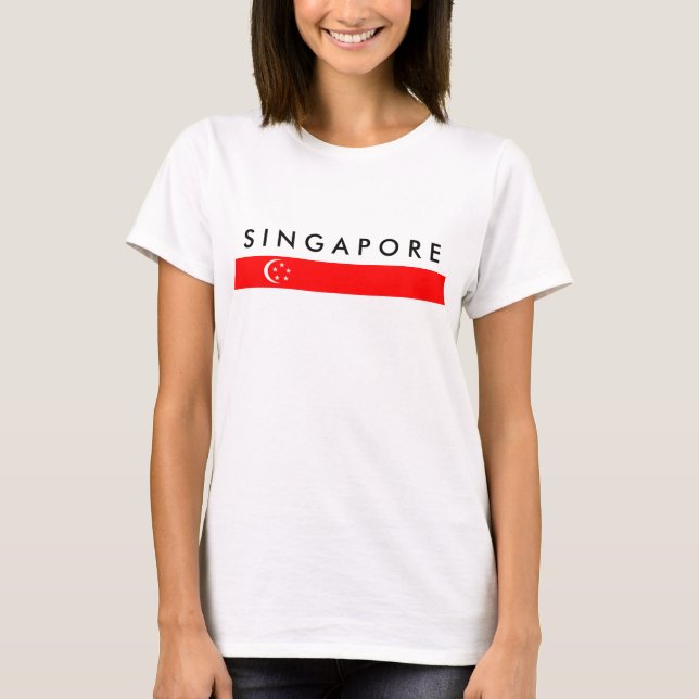 singapore country flag nation symbol T-Shirt (Front)