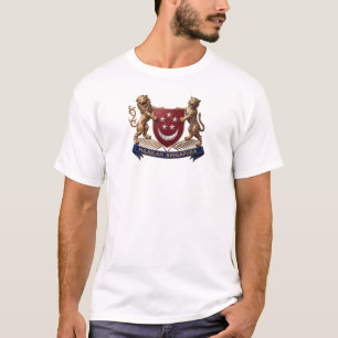 singapore country flag symbol emblem coat arms T-Shirt