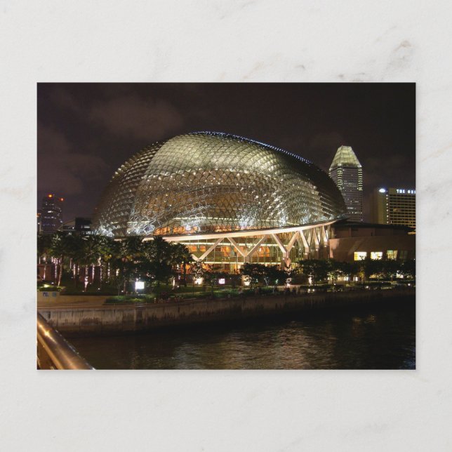 Singapore Cultural Centre At Night In Durian Postcard (Front)