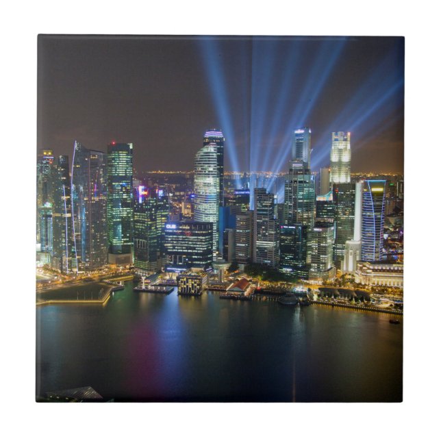 Singapore Downtown Lightshow Tile (Front)