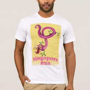 Singapore Dragon vintage vacation poster T-Shirt