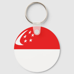 Singapore Fisheye Flag Keychain