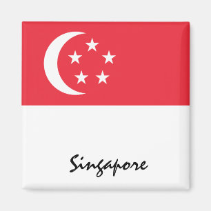 Singapore flag & Asia holiday/sports fans Magnet