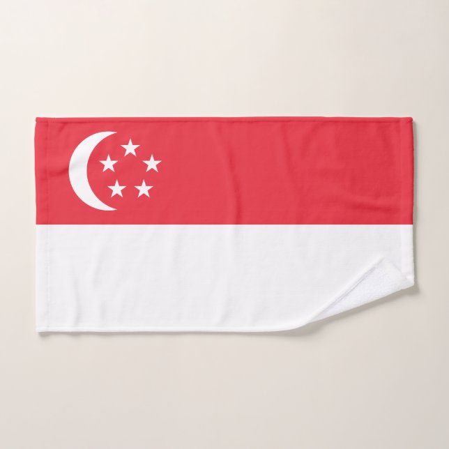 Singapore Flag Bath Towel Set (Hand Towel)