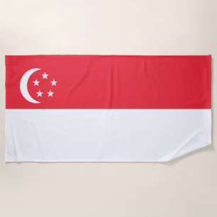 Singapore flag beach towel