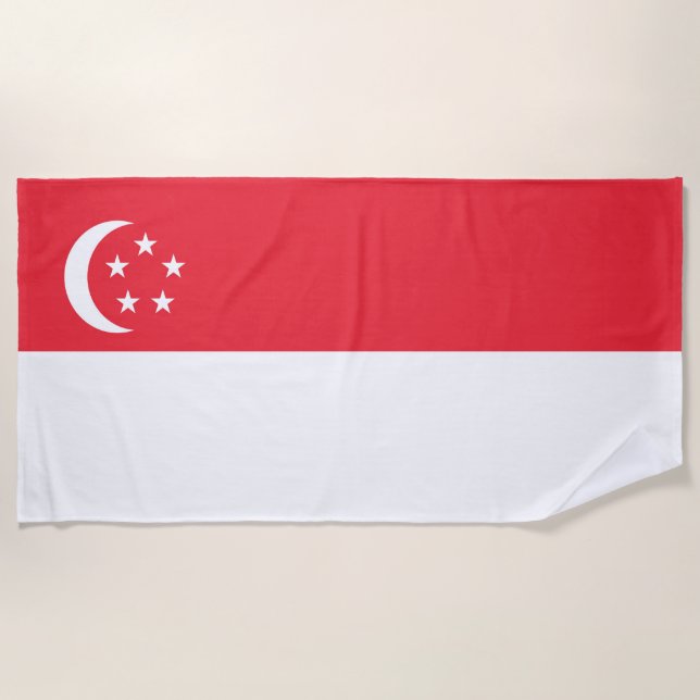 Singapore flag beach towel (Front)
