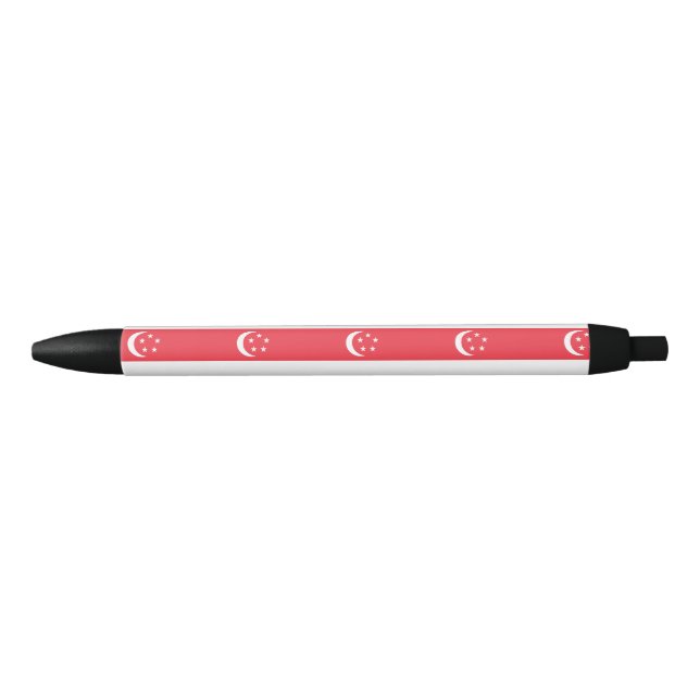 Singapore Flag Black Ink Pen (Front)