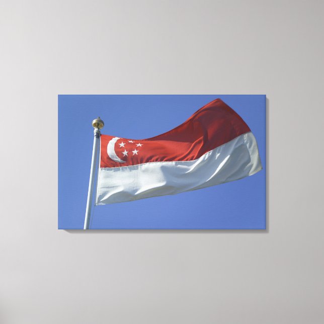 Singapore Flag Canvas Print (Front)