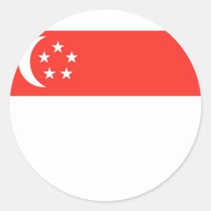 Singapore Flag Classic Round Sticker