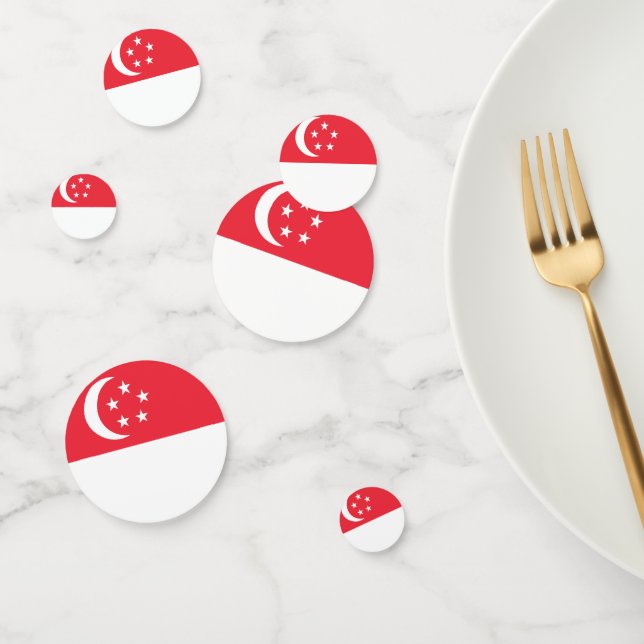 Singapore flag confetti (Group)
