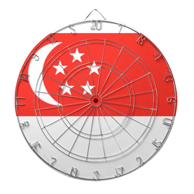 Singapore Flag Dartboard (Front)