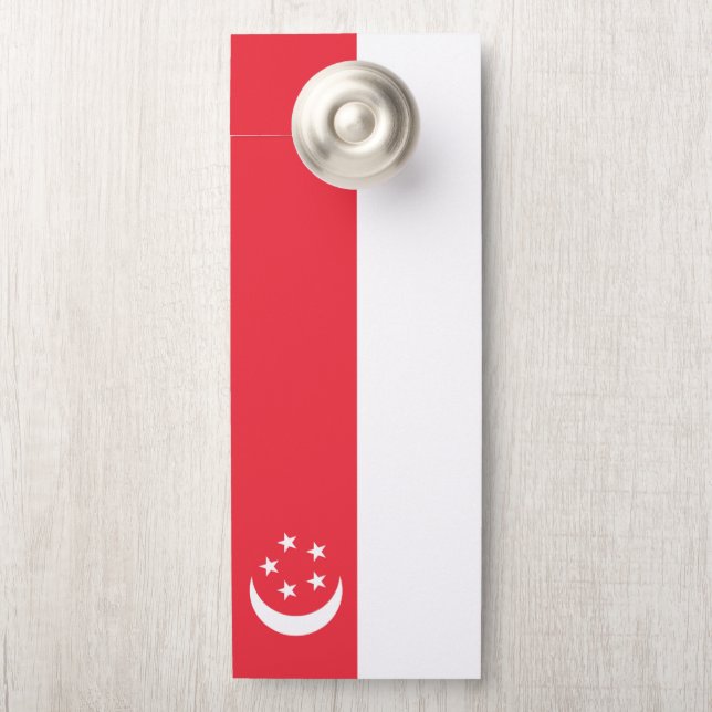 Singapore flag door hanger (On Knob)