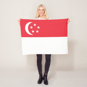 Singapore Flag Fleece Blanket