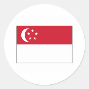Singapore FLAG International Classic Round Sticker