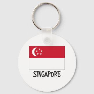 Singapore Flag Key Ring