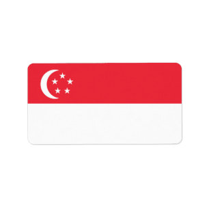 Singapore flag label